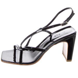 BY FAR Patent Leather Slingback Sandals